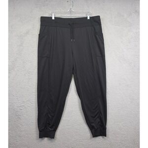 32 Degress Heat Joggers Womens 2X Black Tapered‎ Performance Running Athleisure